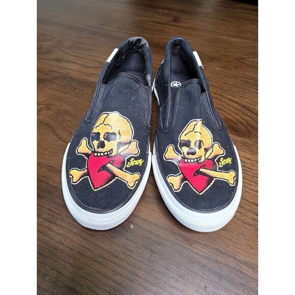 Sailor Jerry X Converse Slip-On Shoes With Skull & Crossbones Design - Picture 2 of 16